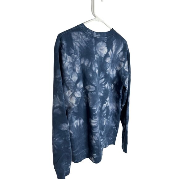 Michigan Tie-Dye Long Sleeve Sweatshirt Navy & White Small - Picture 4 of 4